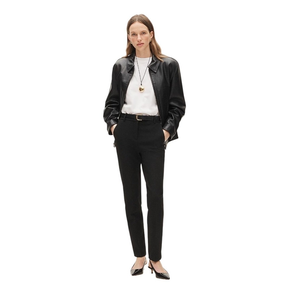 J. Crew Cameron Pant Black Four Season Stretch Knit Carreman Fabric 10 Tall